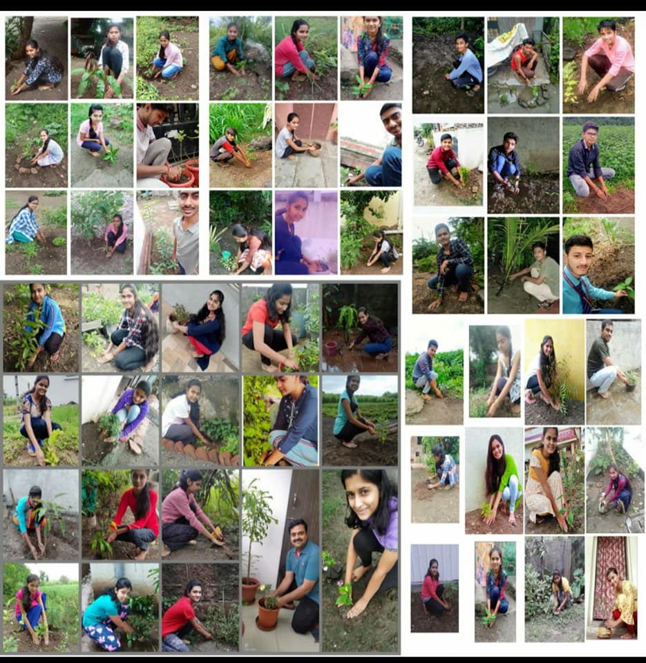 Tree plantation drive — students planting saplings across the region