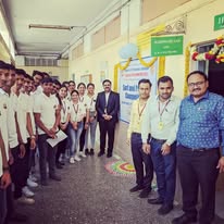 Inauguration ceremony with faculty and students
