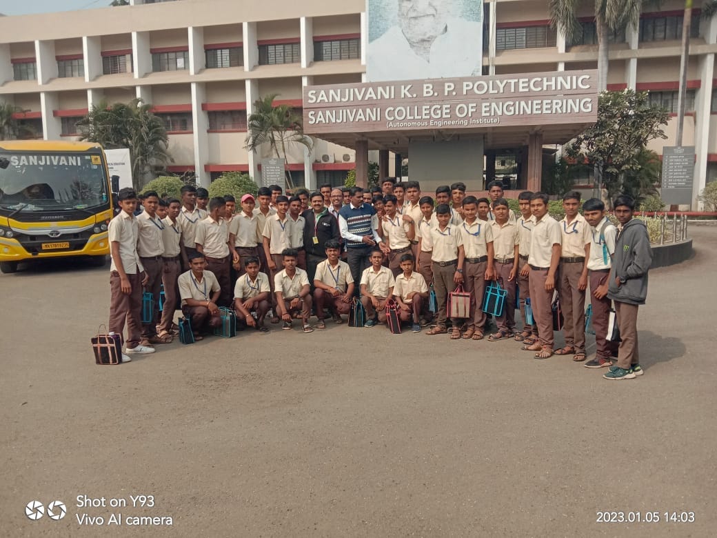 Boys' cohort visit to Sanjivani College of Engineering